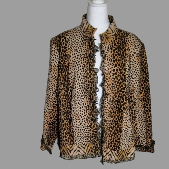 Chic Leopard Print Women's Blazer - Picture 6 of 9